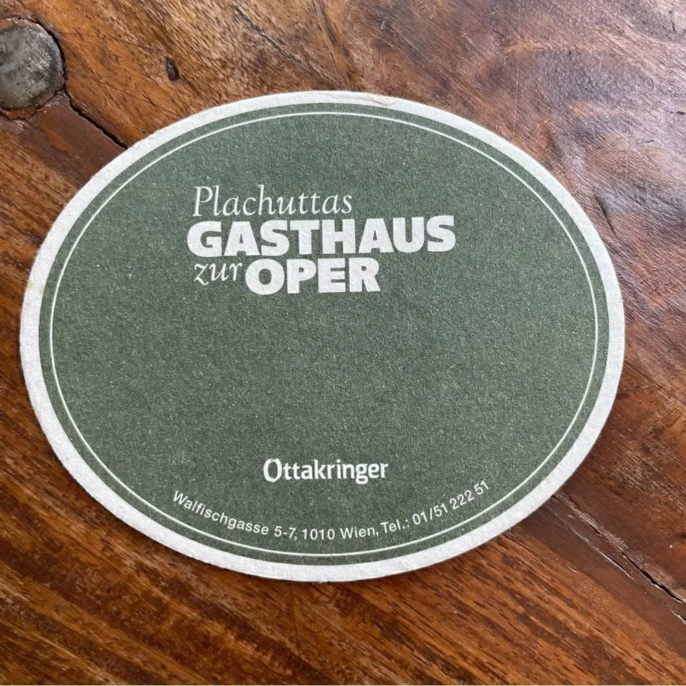 Set of 2 European Paper Beer Coasters Munich and Vienna